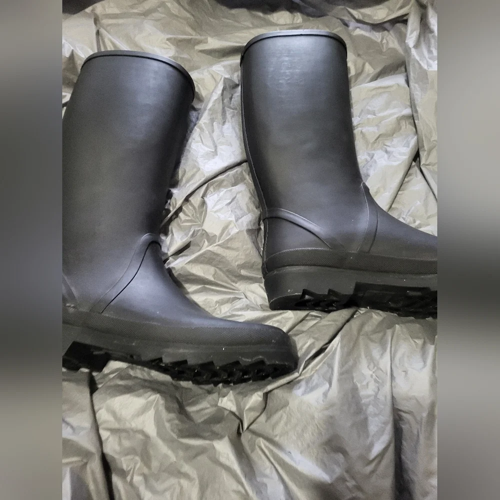 J. Crew Tall Matte Black Rain Boots
